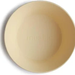 Mushie - Round Bowl Dinnerware Set, Pale Daffodil