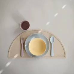 Mushie - Round Bowl Dinnerware Set, Pale Daffodil