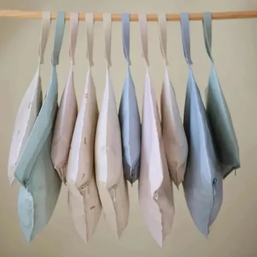 Mushie - Sacos úmidos resistentes à água, saco de armazenamento reutilizável grande e pequeno, conjunto de 2 verde romano