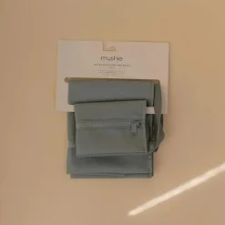 Mushie - Sacos úmidos resistentes à água, saco de armazenamento reutilizável grande e pequeno, conjunto de 2 verde romano