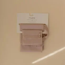 Mushie - Sacos úmidos resistentes à água, saco de armazenamento reutilizável grande e pequeno, conjunto de 2 blush