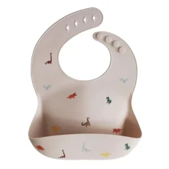 Mushie - Silicone Baby Bib, Dinosaurs
