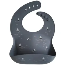 Mushie - Silicone Baby Bib, Boats