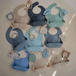 Mushie - Silicone Baby Bib, Planets