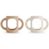Mushie - Silicone Bottles Handles, Natural/Shifting Sand