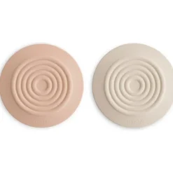 Mushie - Silicone Drain Stopper 2-Pk, Blush/Shifting Sand