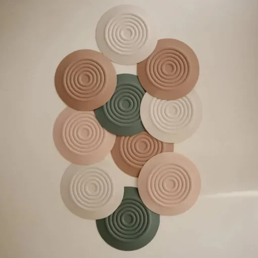 Mushie - Silicone Drain Stopper 2-Pk, Blush/Shifting Sand