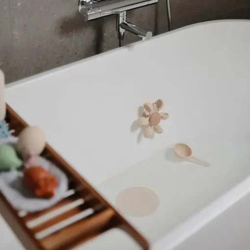 Mushie - Silicone Drain Stopper 2-Pk, Blush/Shifting Sand