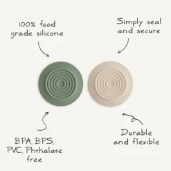 Mushie - Silicone Drain Stopper 2-Pk, Blush/Shifting Sand
