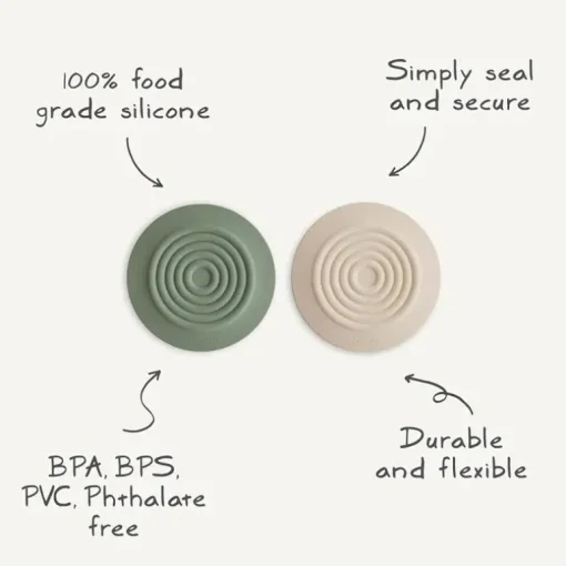 Mushie - Silicone Drain Stopper 2-Pk, Blush/Shifting Sand