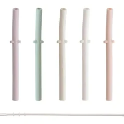 Mushie - Silicone Replacement Straws, Petal
