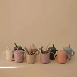 Mushie - Silicone Replacement Straws, Petal