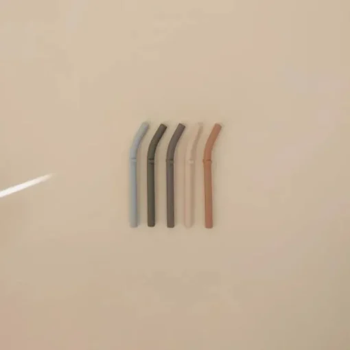 Mushie - Silicone Replacement Straws, Petal