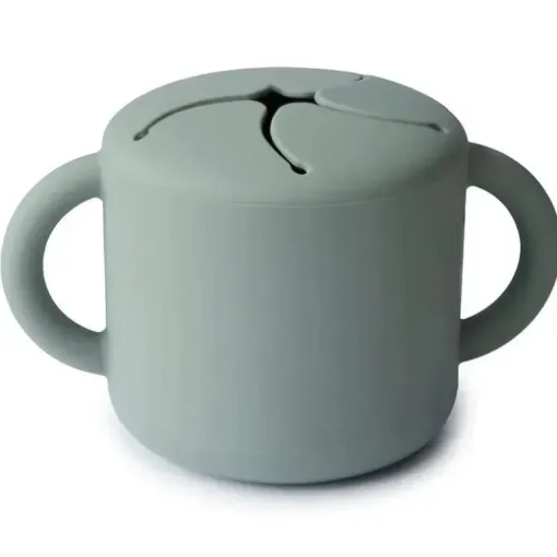 Mushie - Silicone Snack Cup, Cambridge Blue