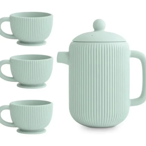 Mushie - Silicone Tea Play Set, Cambridge Blue