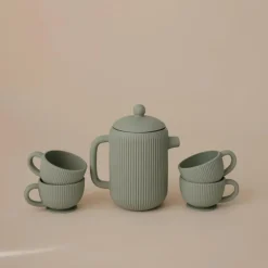 Mushie - Silicone Tea Play Set, Cambridge Blue