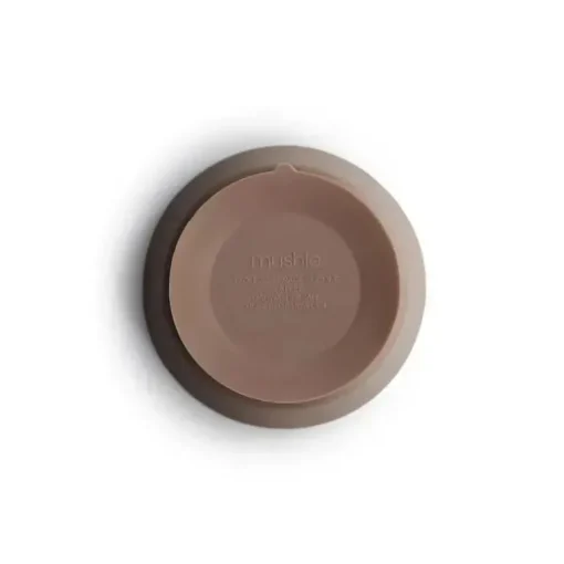 Mushie - Tigela de Sucção de Silicone Bebê - Natural