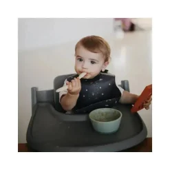 Mushie - Tigela de Sucção de Silicone Bebê - Cambridge Blue