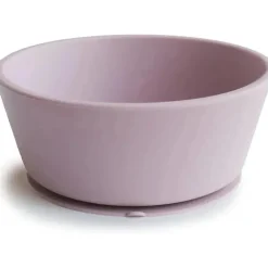 Mushie - Tigela de Sucção para Bebê de Silicone, Lilás Suave