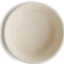 Mushie - Tigela de Sucção para Bebê de Silicone, Marfim