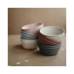 Mushie - Tigela quadrada para bebê - Conjunto de 2 - Blush