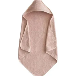 Mushie - toalha com capuz de algodão orgânico para bebê, blush