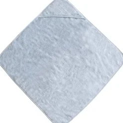Mushie - Toalha com capuz de algodão orgânico para bebês, azul bebê