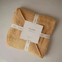 Mushie - Toalha de Algodão Orgânico para Bebês, Amarelo Outono