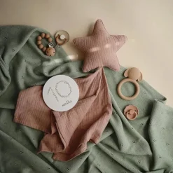 Mushie Lovely Cobertor Estrela Lovey - Natural