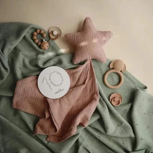 Mushie Lovely Cobertor Estrela Lovey - Natural