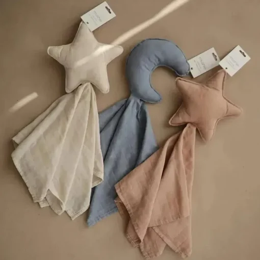 Mushie Lovely Cobertor Moon Lovey - Tradewinds Blue