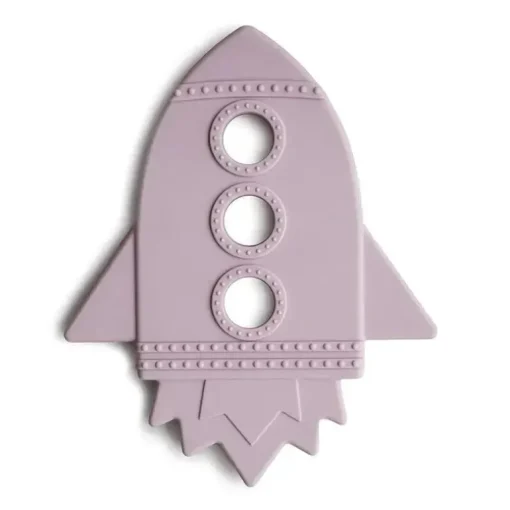 Mushie Silicone Mordedor Foguete Macio Lilás