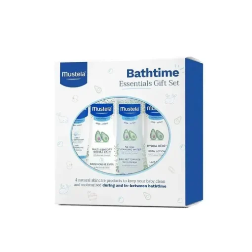 Mustela - Conjunto de presentes essenciais para a hora do banho do bebê 4Pk