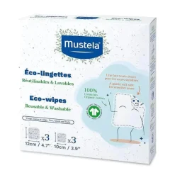 Mustela - Lenços ecológicos reutilizáveis ​​e laváveis ​​6Ct para bebês