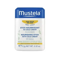 Mustela - Stick Nutritivo para Bebé, Hidratante para Lábios e Rosto para Pele Seca