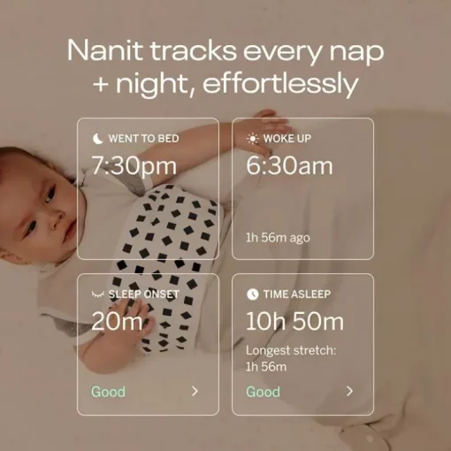 Nanit - Conjunto de sono superior, câmera profissional com suporte de parede, suporte de viagem e luz noturna para bebês