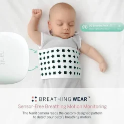 Nanit - Saco de dormir para respiração, saco de dormir para bebê 100% algodão. 3-6 meses, cinza seixo