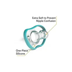 Nanobebe - Flexy Pacifier 2Pk, White (0-3 months)