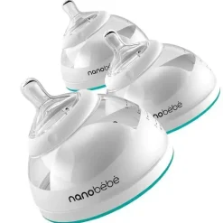 Nanobebe - Garrafa de Leite Materno 3Pk, Azul-petróleo