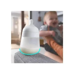 Nanobebe - mamadeira de silicone flexível branca 3 unidades, 9 onças