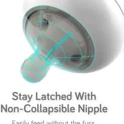 Nanobebe - mamadeira de silicone Flexy 9Oz 3Pk, cinza