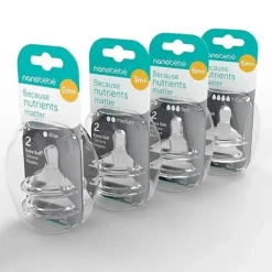 NanoBebe 2-Pack 360° Bico de Ventilação Dupla, Fluxo Lento