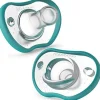 NanoBebe 2-Pack Flexy Pacifiers, Teal