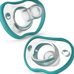 NanoBebe 2-Pack Flexy Pacifiers, Teal