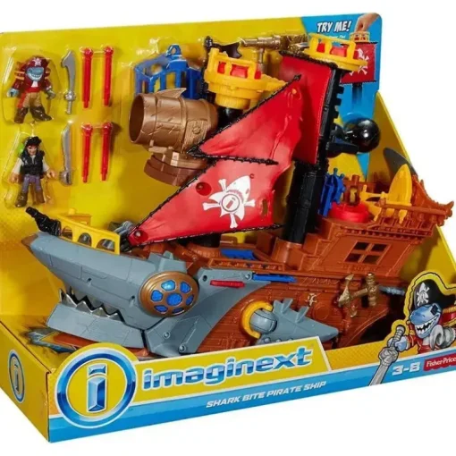 Navio pirata Fisher-Price Imaginext Shark Bite, multicolorido