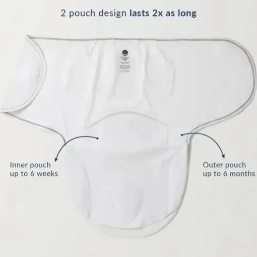 Nested Bean - Zen Swaddle Classic, Branco Pérola