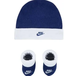 Nike Baby - Simple Swoosh Hat & Bootie Hosiery Navy/White