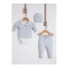 Nipperland - Baby Blue Knitted Outfit Set