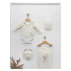 Nipperland - Conjunto de bebê em malha creme