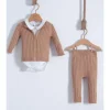 Nipperland - Conjunto de roupa de malha Stone Baby